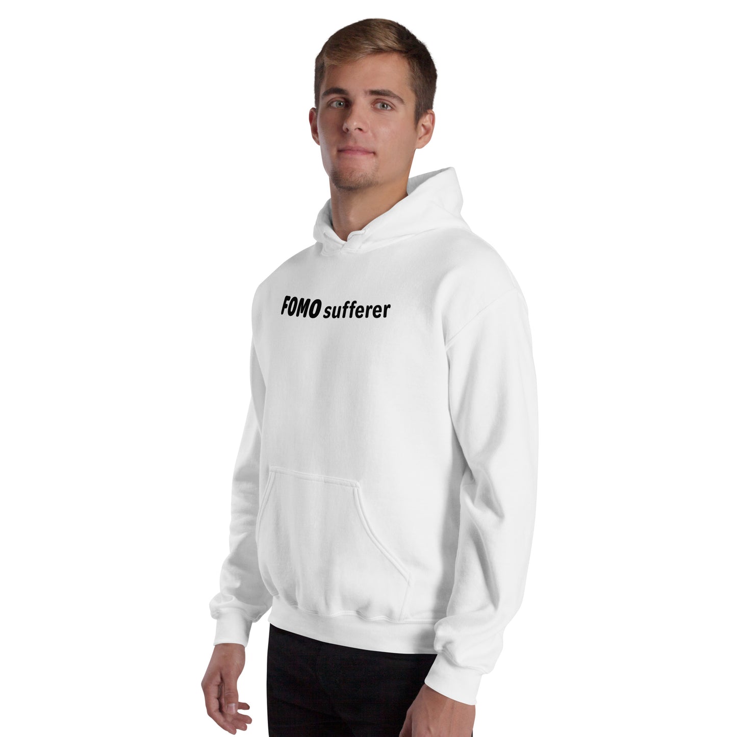 FOMO Sufferer - Black Text - Mens Hoodie