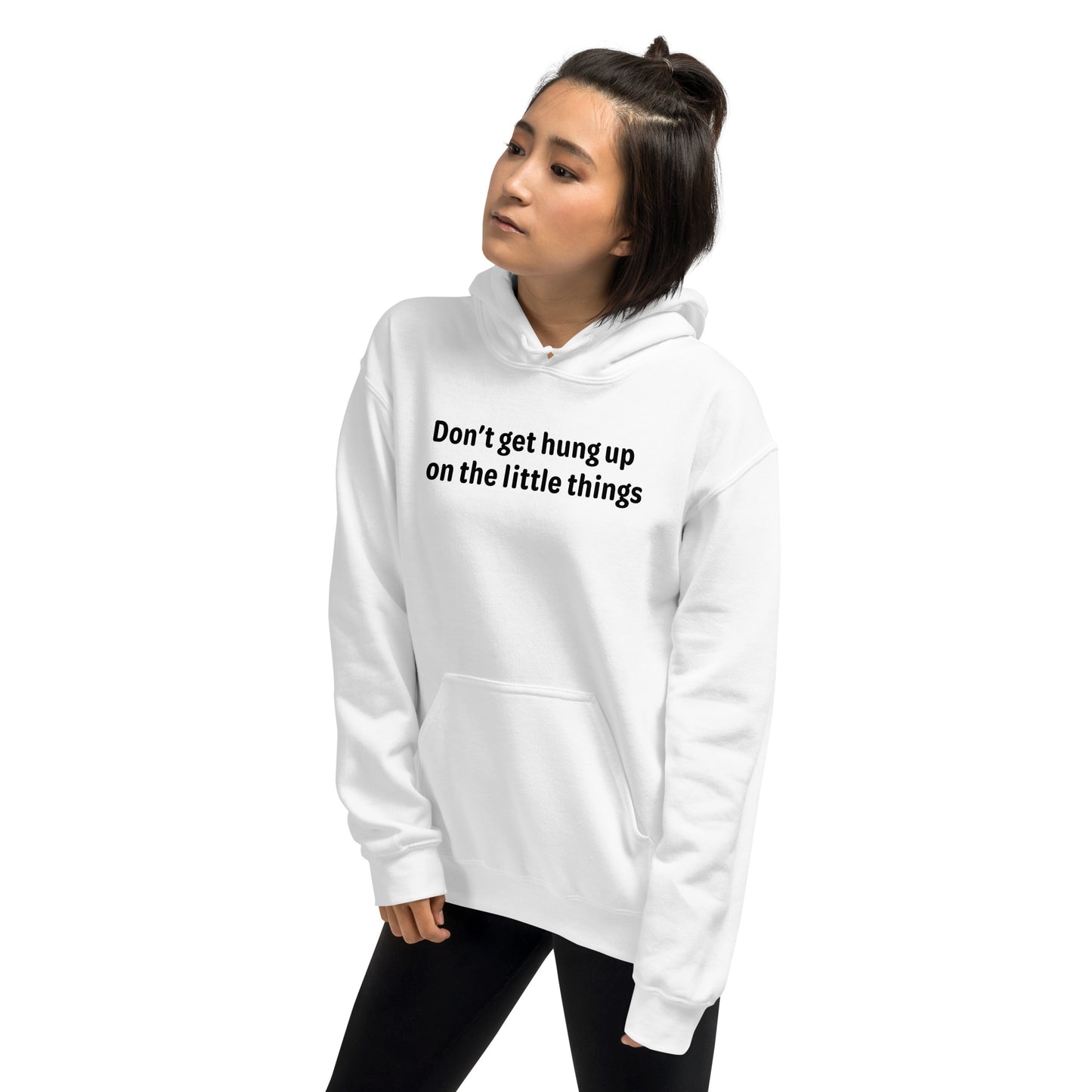 Little things - Black Text - Womens Hoodie