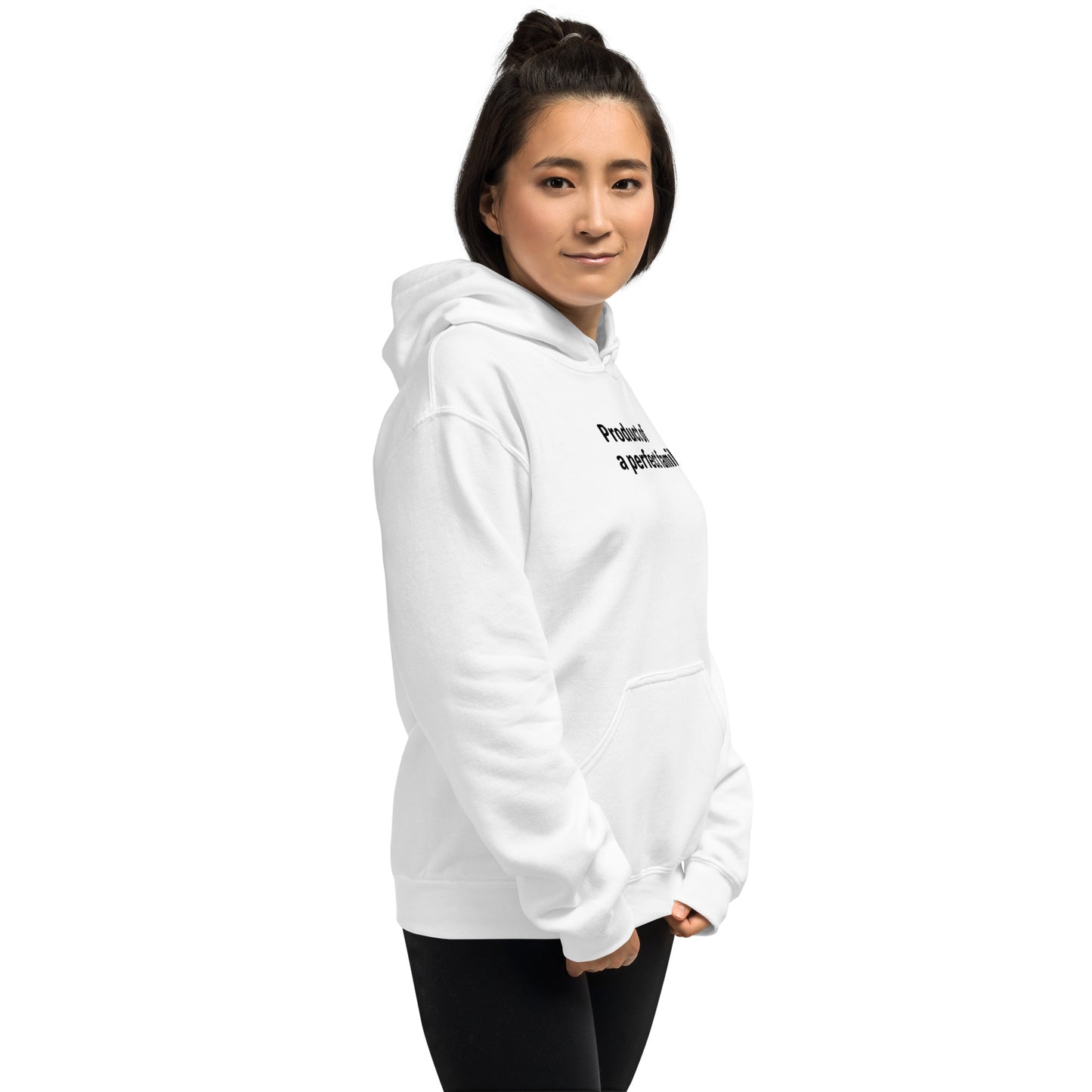 Product of - Black text - Womens hoodie