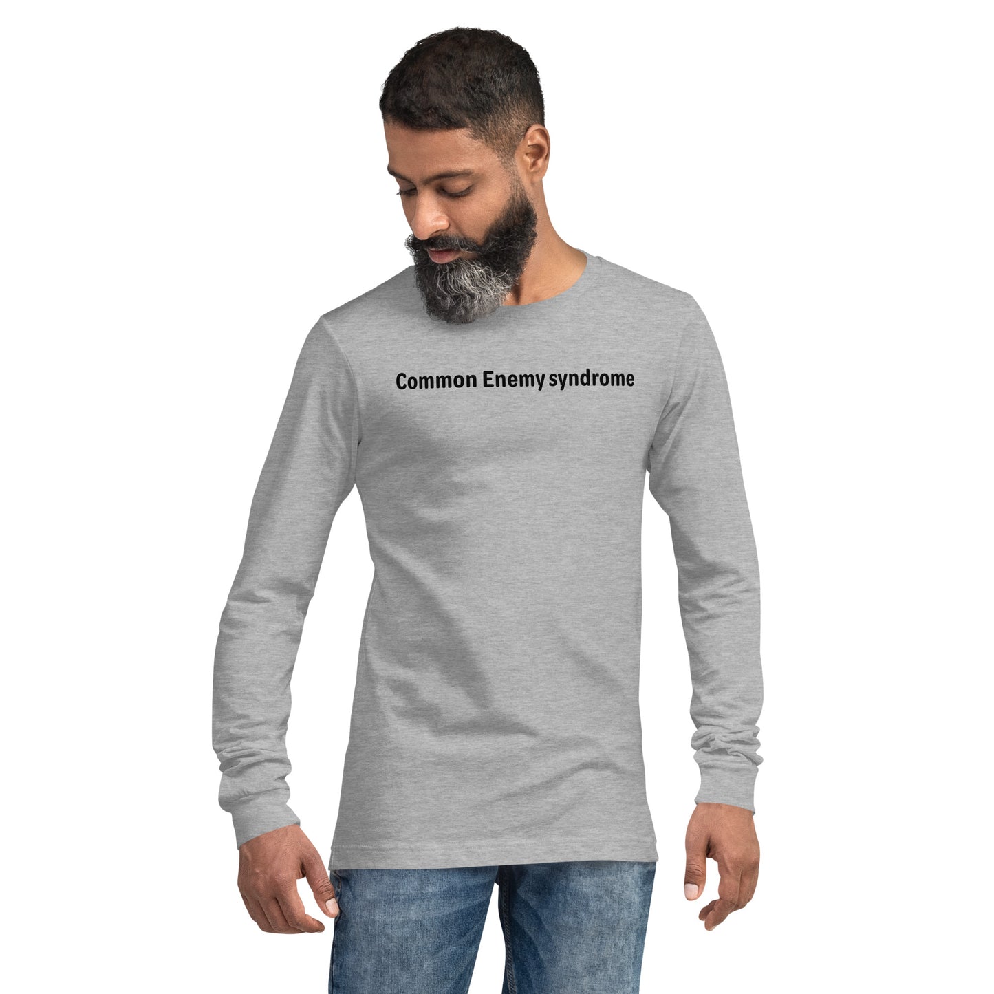 Common Enemy Syndrome - Black text - Mens Long Sleeve Tee