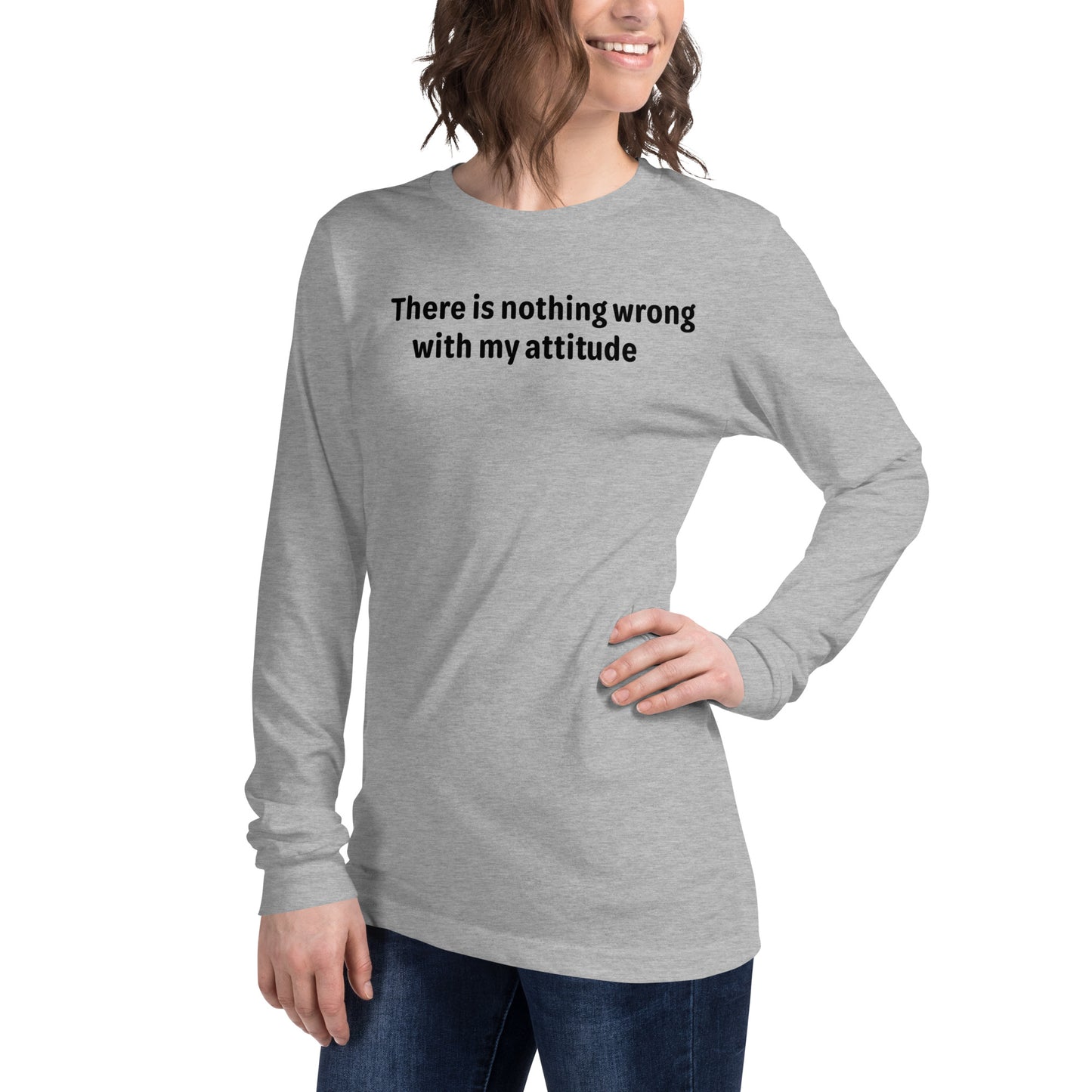 Attitude - Black text - Womens Long Sleeve Tee