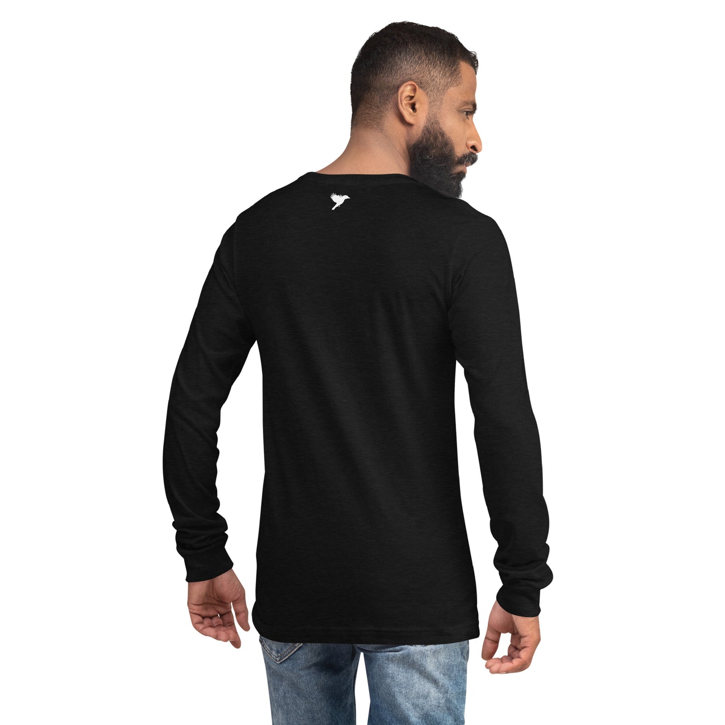 Volume control - White text - Mens Long Sleeve Tee