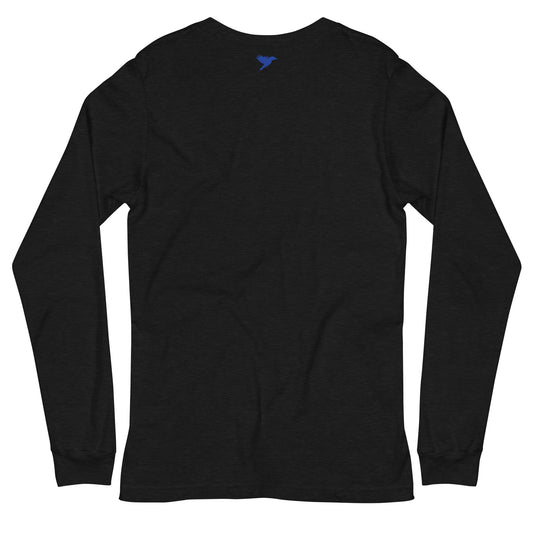 FOMO Sufferer - Blue text - Mens Long Sleeve Tee