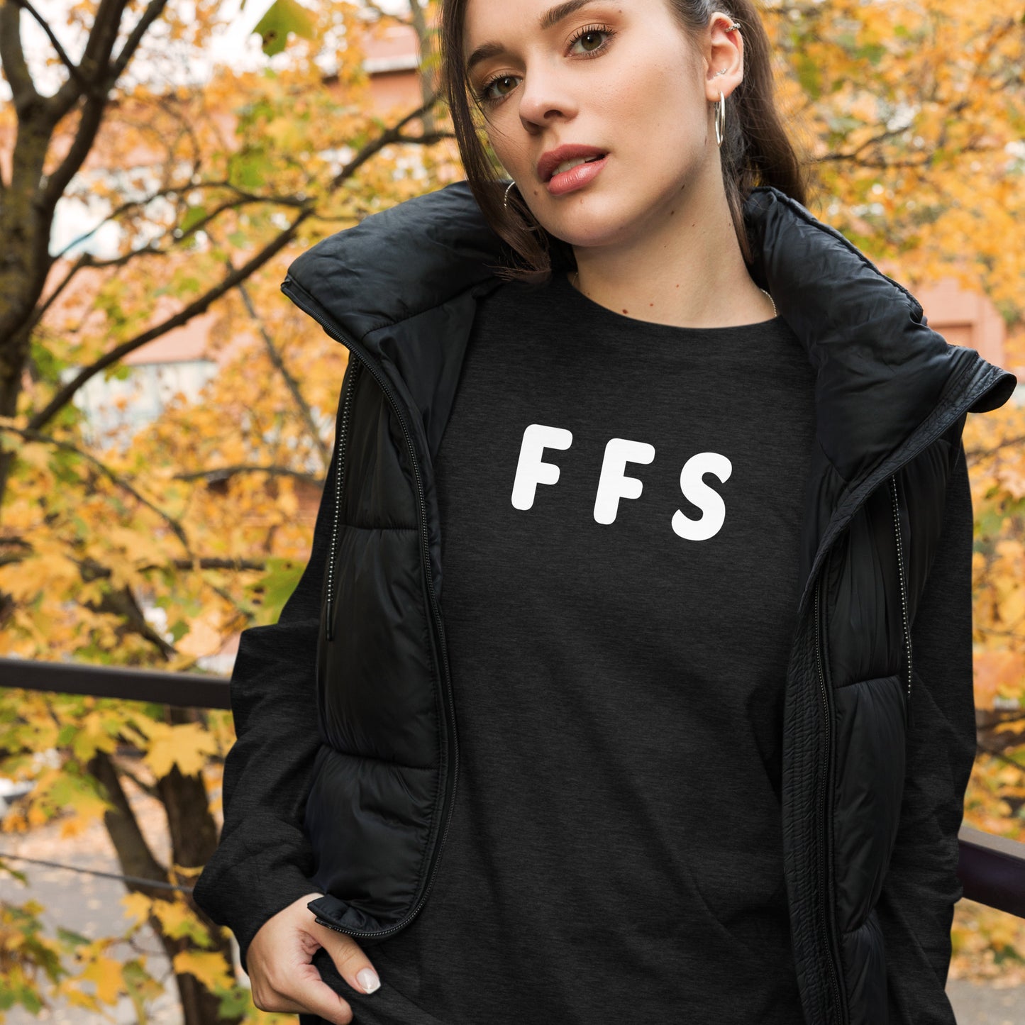 FFS - White text - Womens Long Sleeve Tee