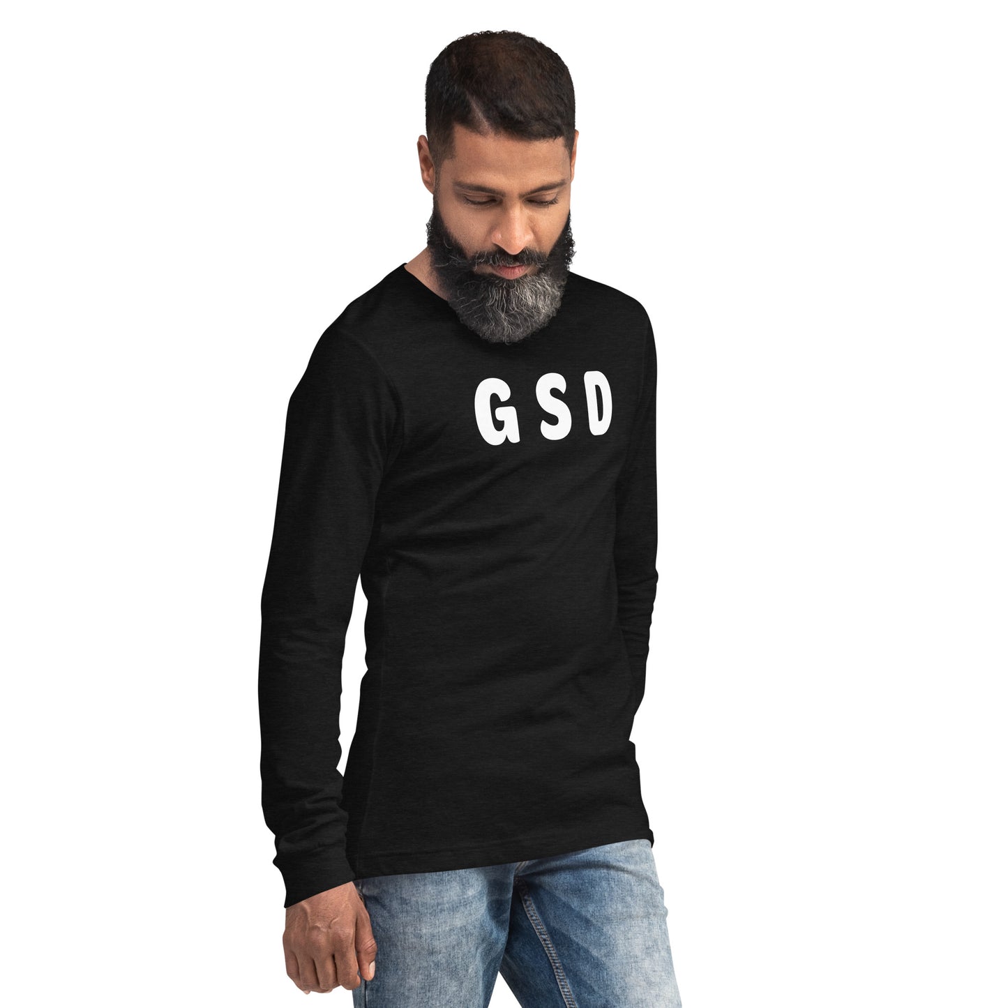 GSD - White text - Mens Long Sleeve Tee