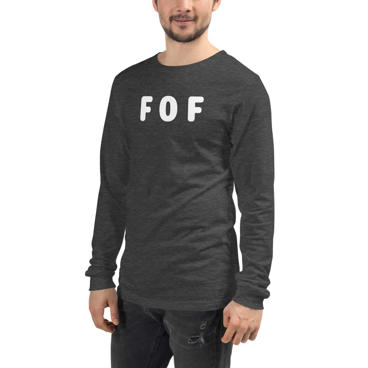 FOF - White text - Mens Long Sleeve Tee