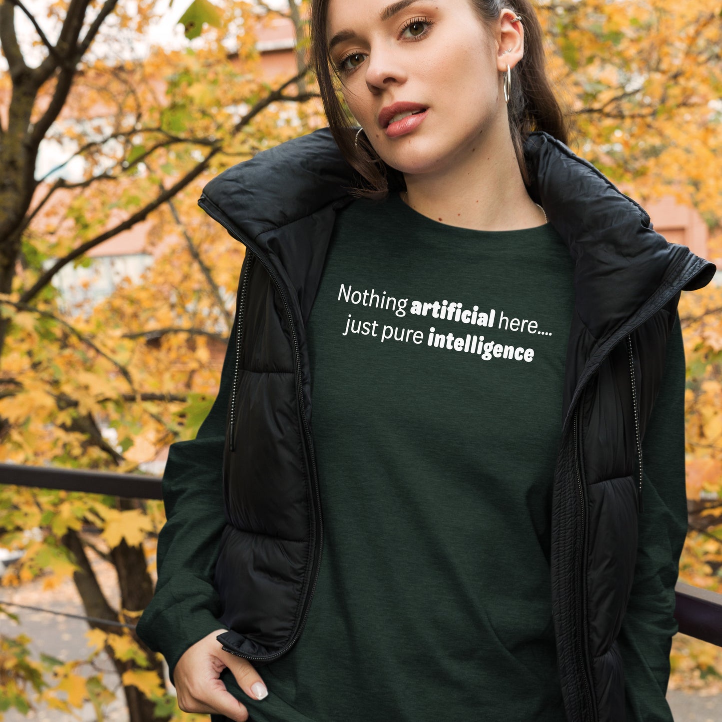 Artificial Intelligence - White text - Womens Long Sleeve Tee