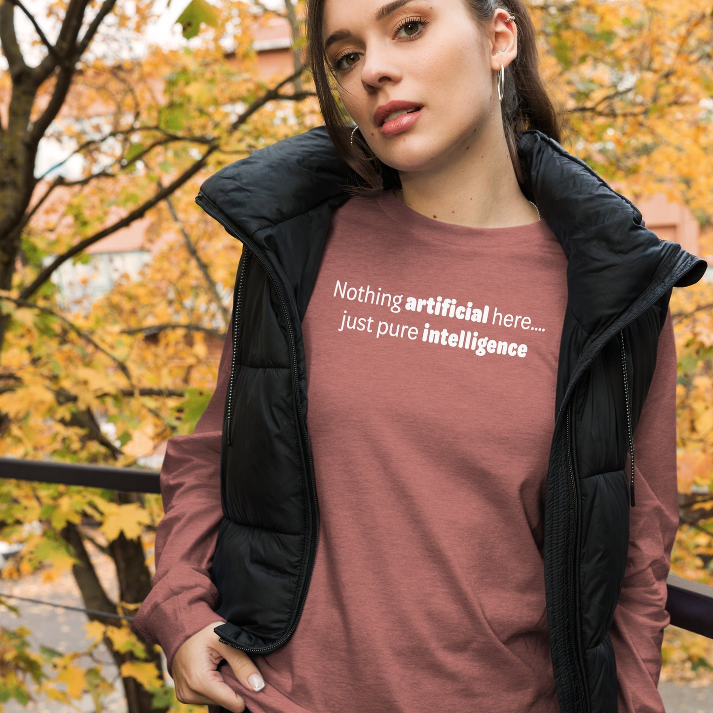 Artificial Intelligence - White text - Womens Long Sleeve Tee