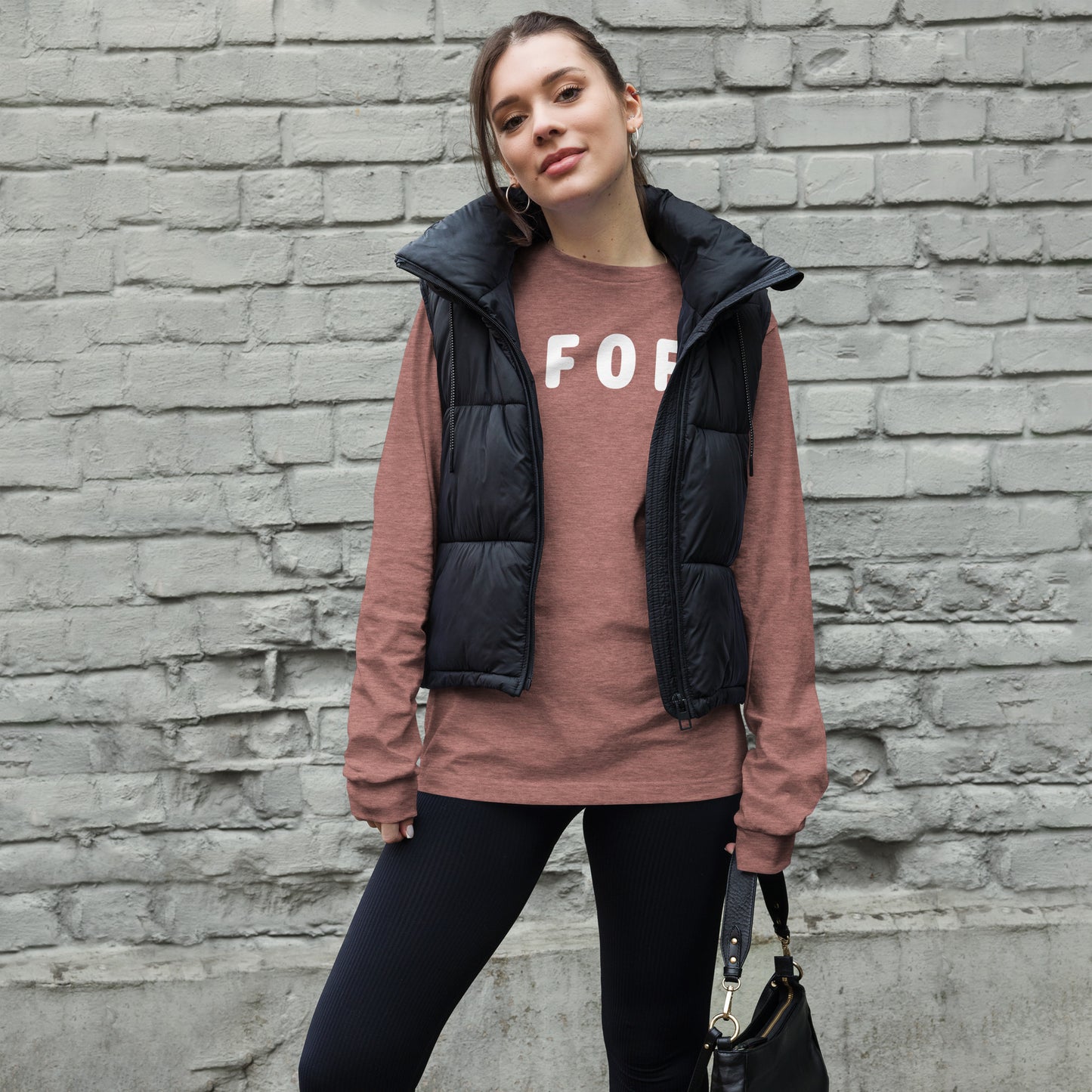 FOF - White text - Womens Long Sleeve Tee