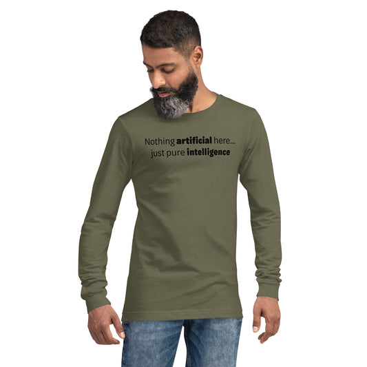 Artificial Intelligence - Black text - Mens Long Sleeve Tee