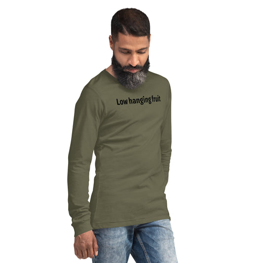 Low hanging fruit - Black text - Mens Long Sleeve Tee