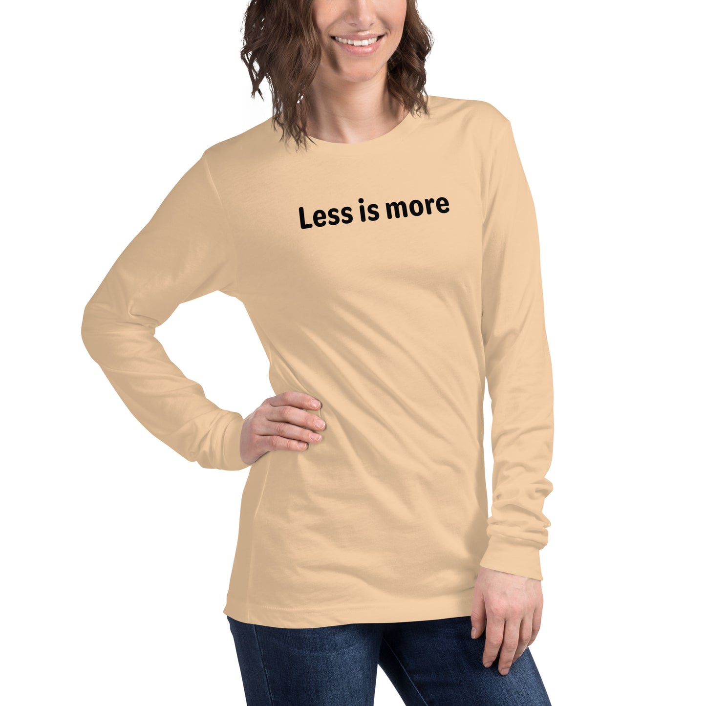 Less is more - Black text - Womens Long Sleeve Tee