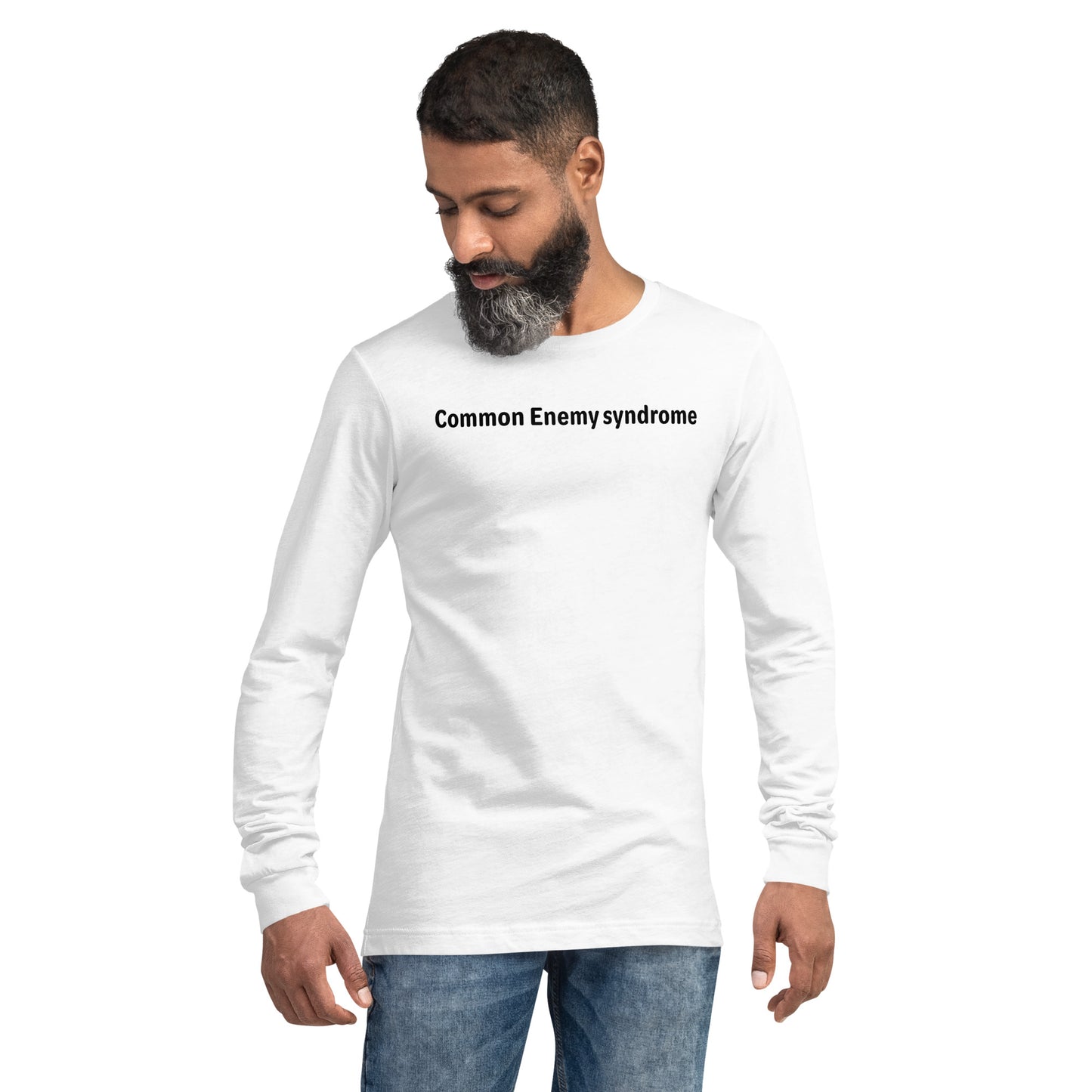 Common Enemy Syndrome - Black text - Mens Long Sleeve Tee