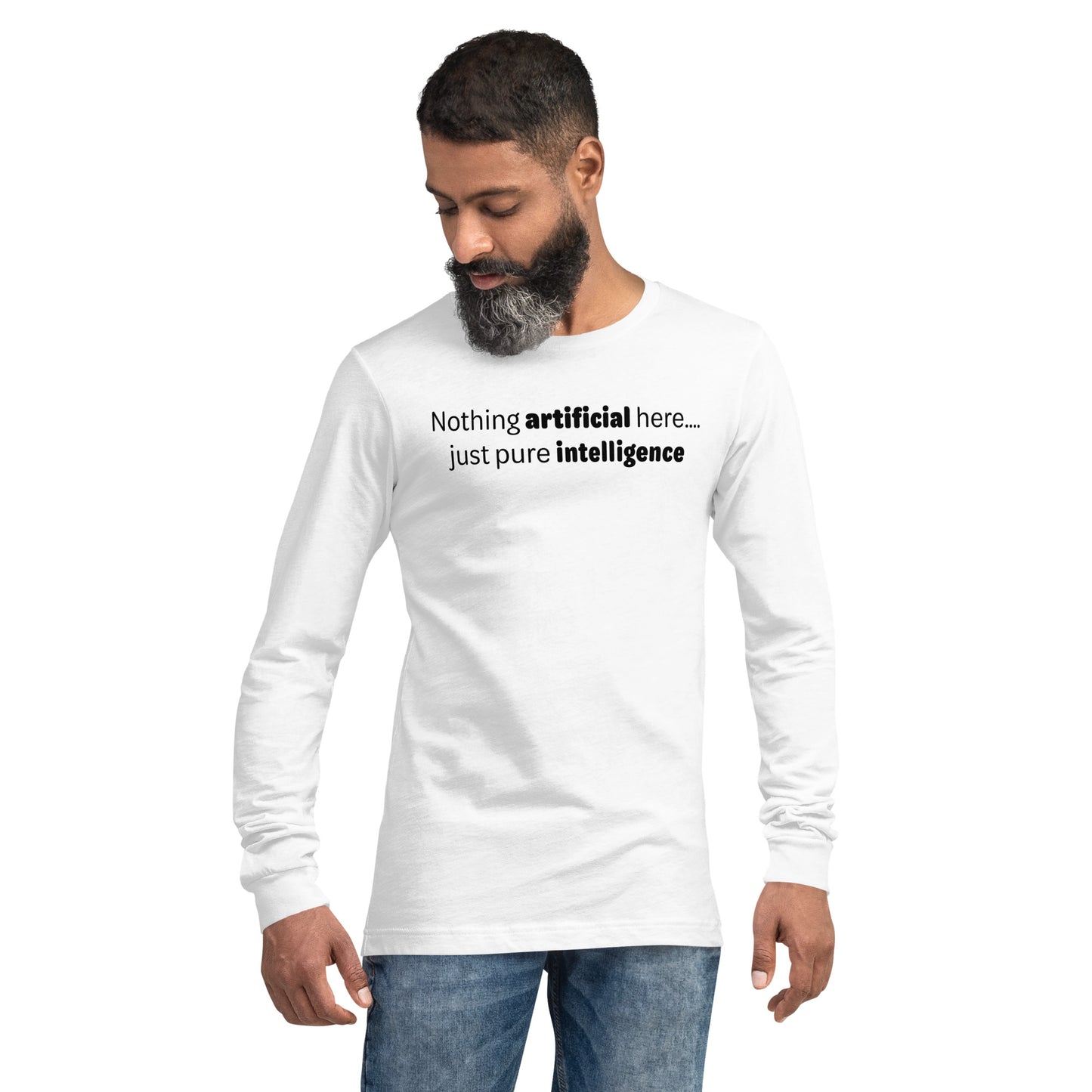 Artificial Intelligence - Black text - Mens Long Sleeve Tee