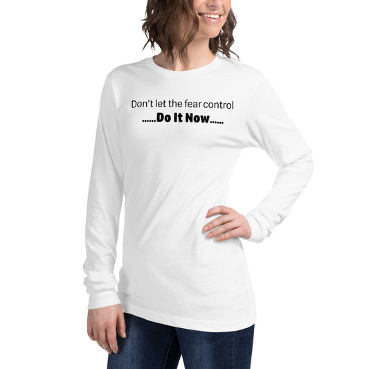 Fear - Black text - Womens Long Sleeve Tee