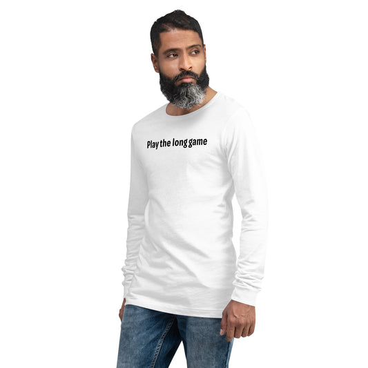 Play the long game - Black text - Mens Long Sleeve Tee