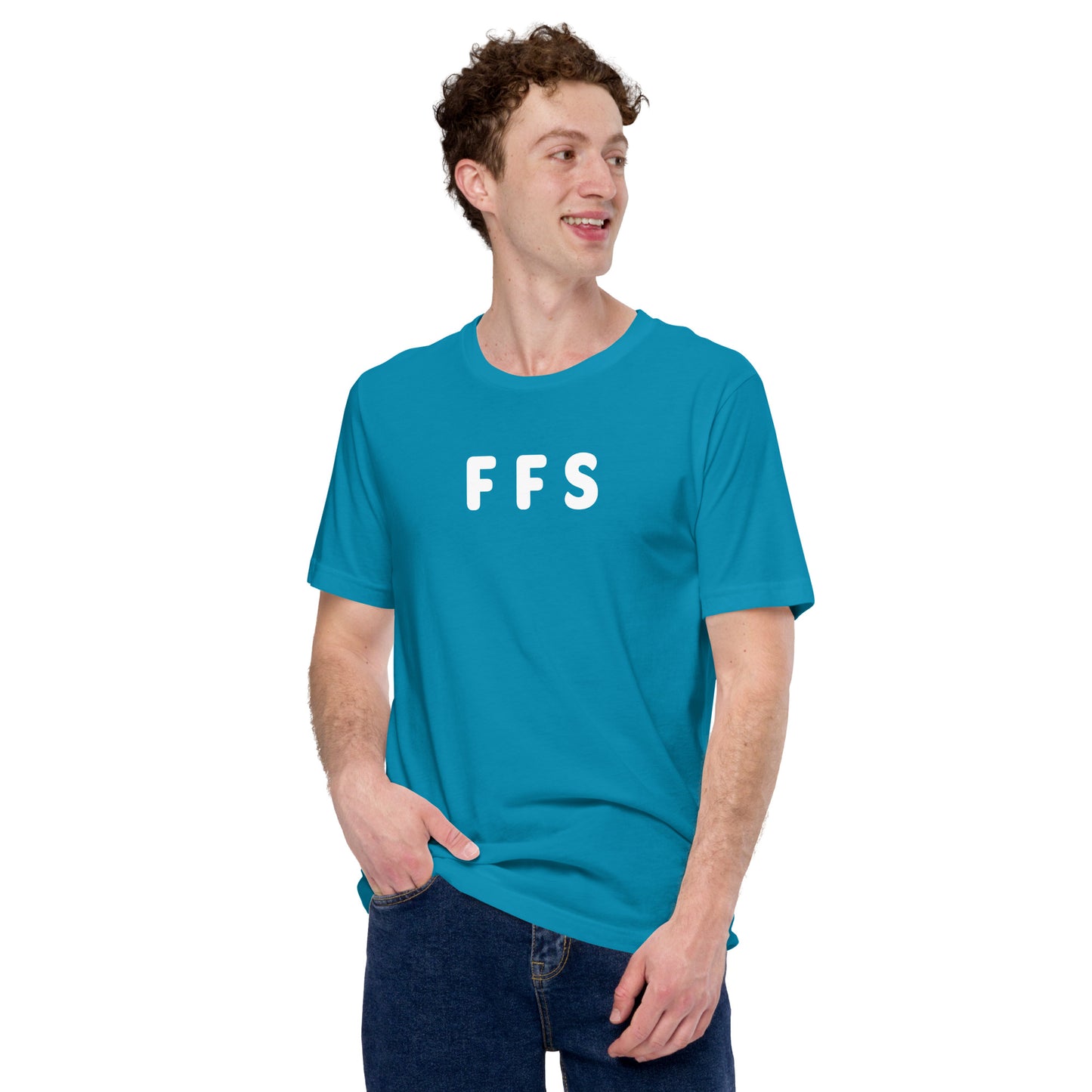 FFS - White Text - Mens T-Shirt