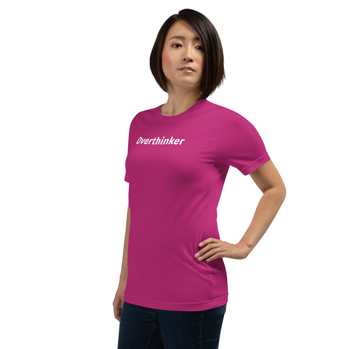 Overthinker - White Text - Womens T-Shirt