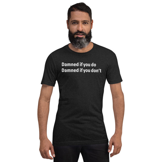 Damned - White Text - Mens T-Shirt