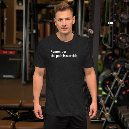 Pain is worth it - White Text - Mens T-Shirt