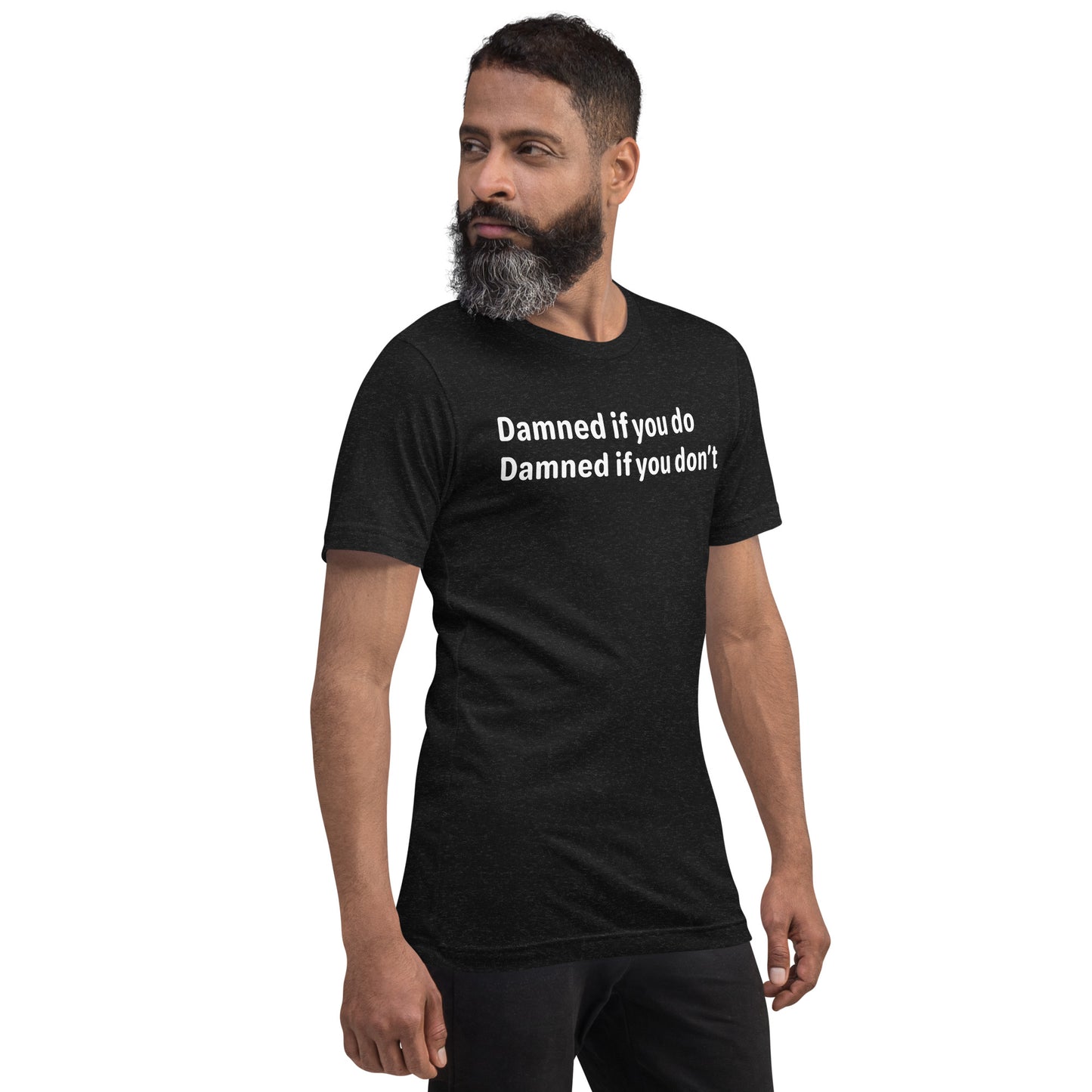 Damned - White Text - Mens T-Shirt