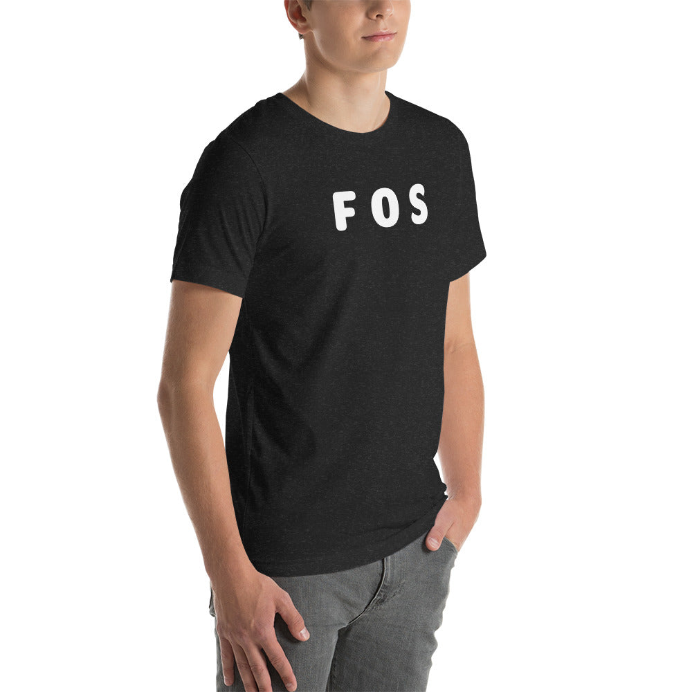 FOS - White Text - Mens T-Shirt