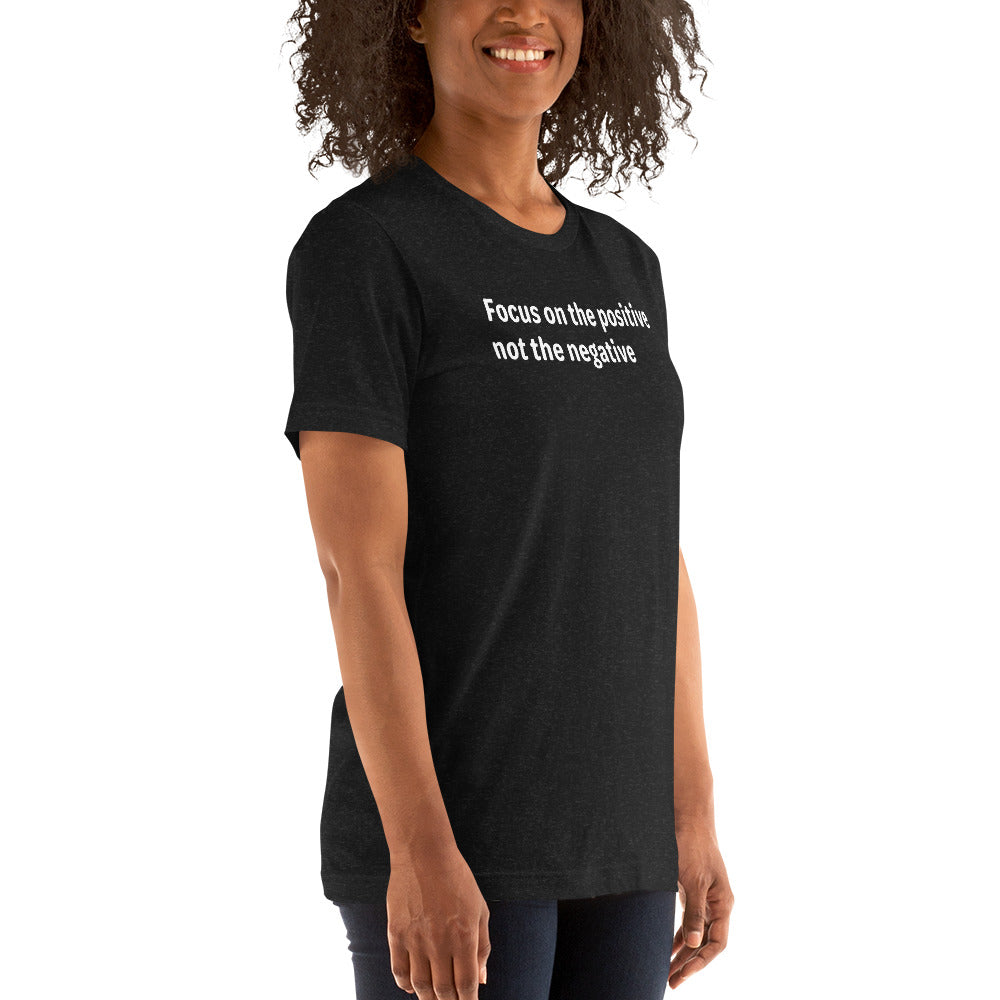 Positive Focus - White Text - Womens T-Shirt