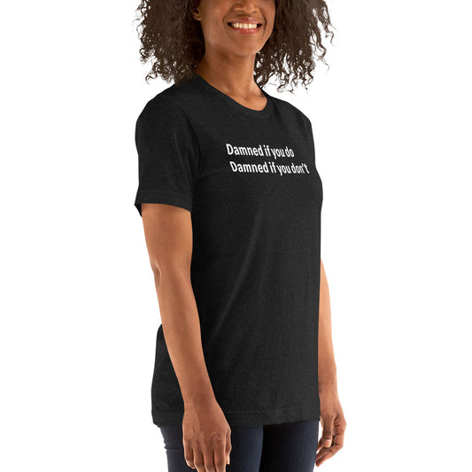 Damned - White Text - Womens T-Shirt