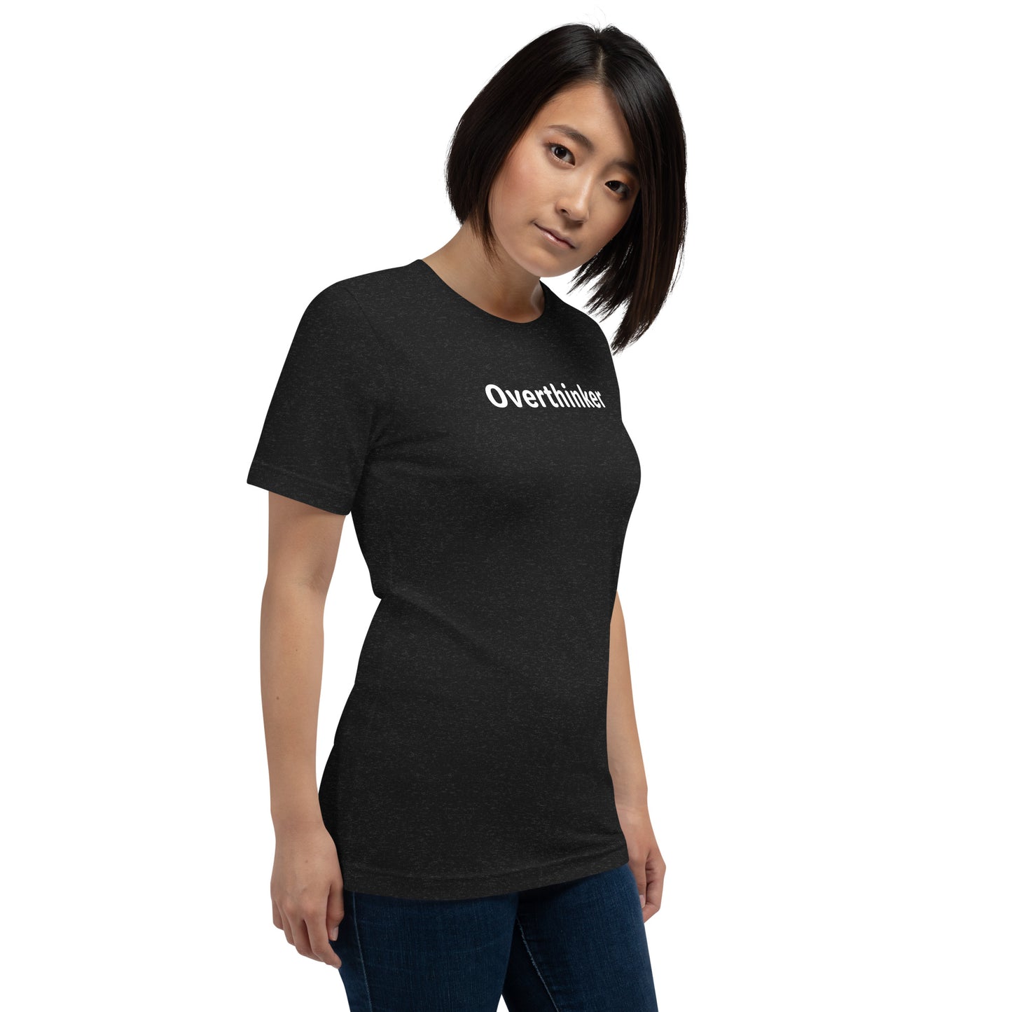 Overthinker - White Text - Womens T-Shirt