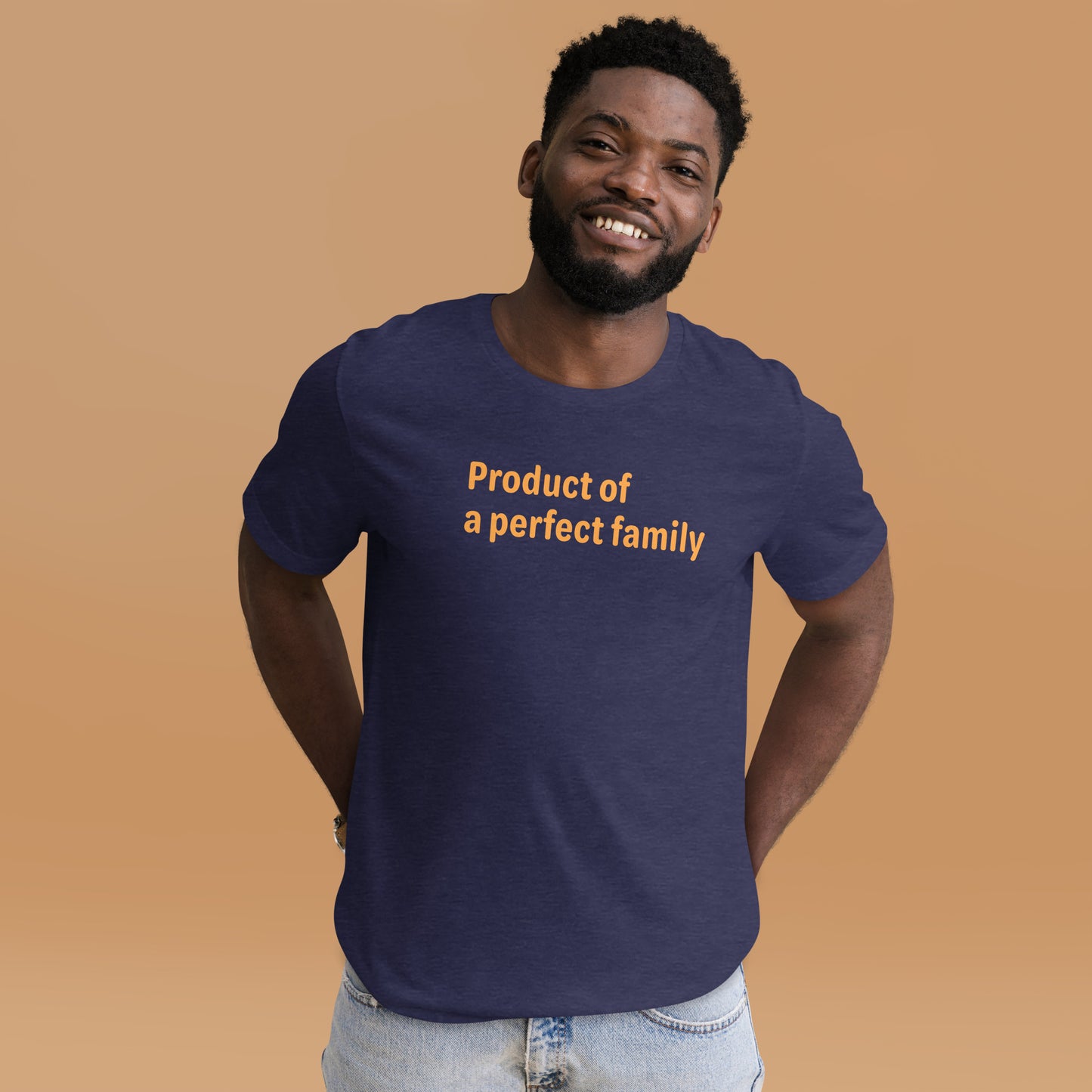 Product of - Orange Text - Mens T-Shirt