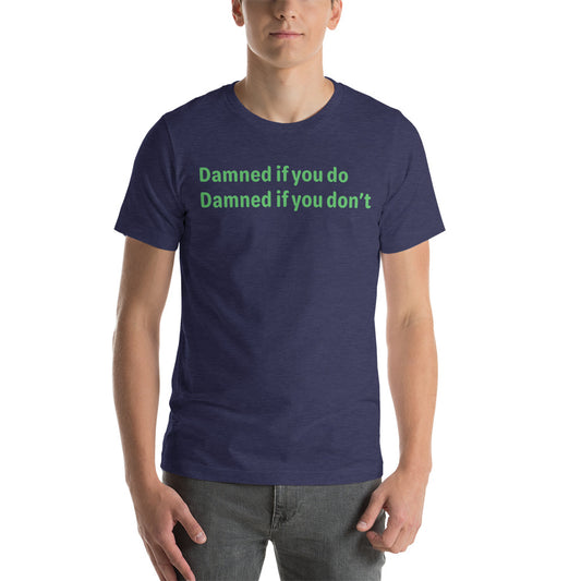 Damned - Green Text - Mens T-Shirt