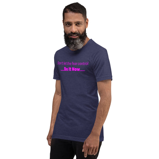 Fear - Magenta Text - Mens T-Shirt