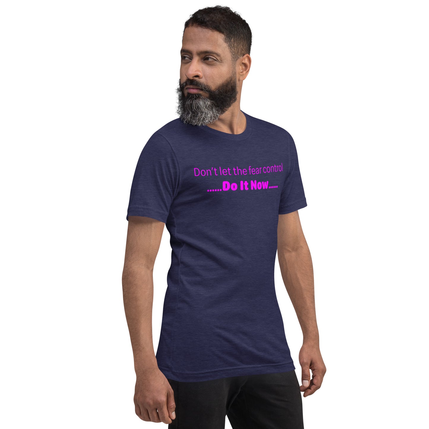 Fear - Magenta Text - Mens T-Shirt