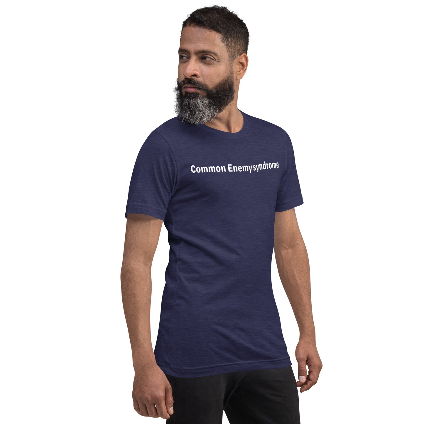 Common Enemy Syndrome - White Text - Mens T-Shirt