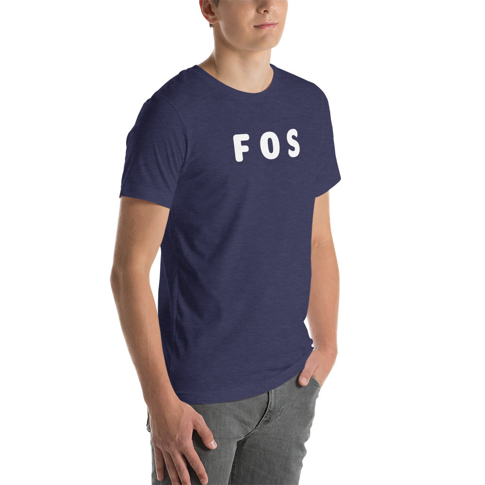 FOS - White Text - Mens T-Shirt