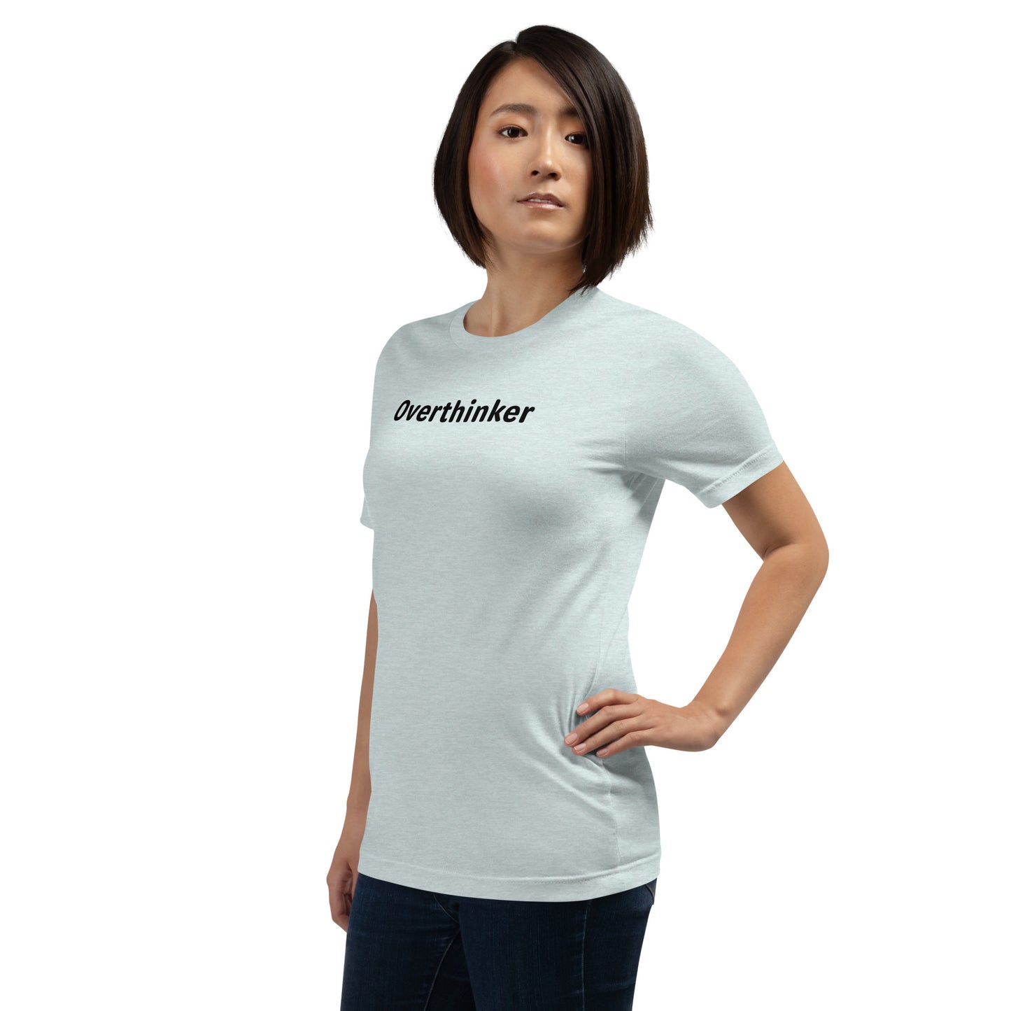 Overthinker - Black Text - Womens T-Shirt