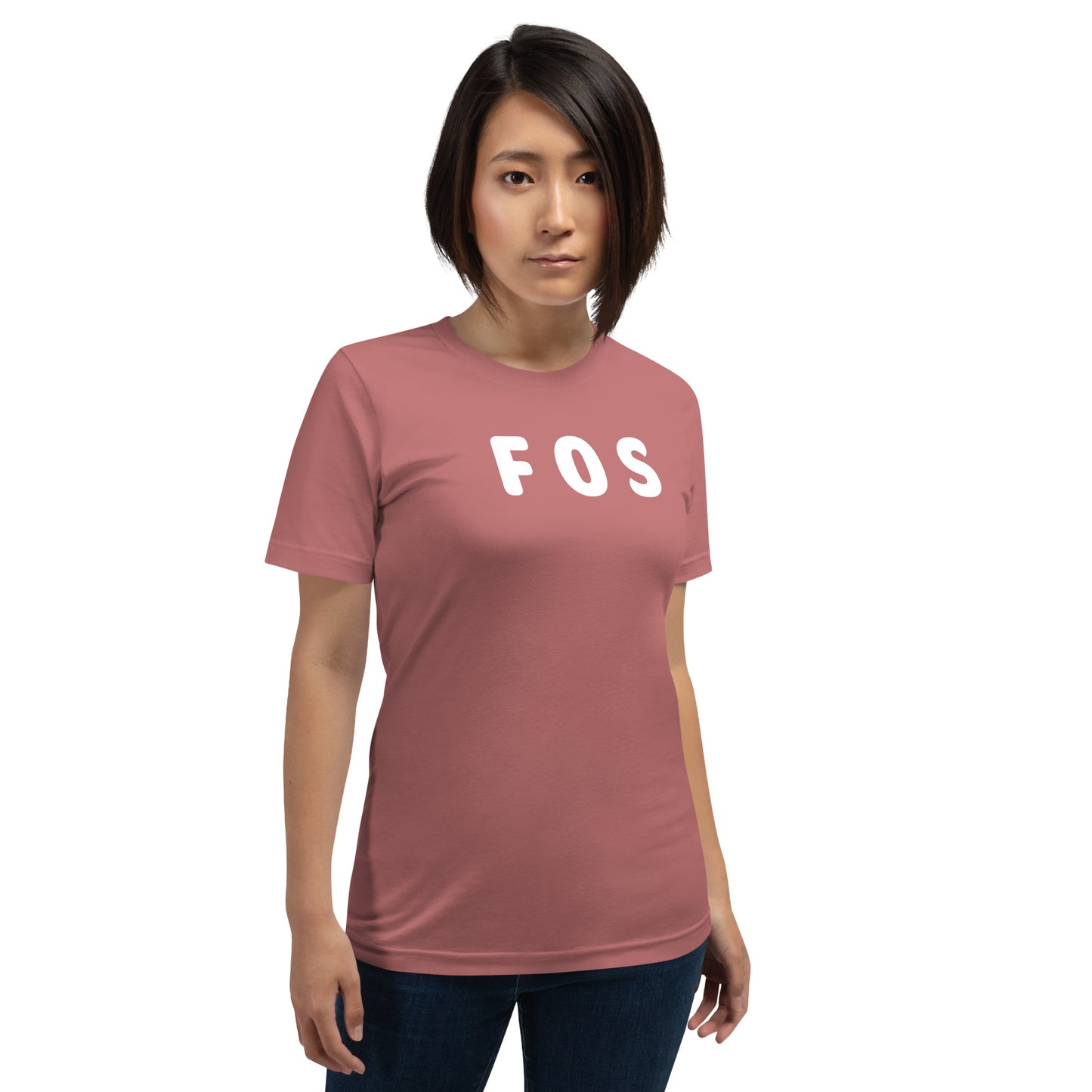 FOS - White Text - Womens T-Shirt