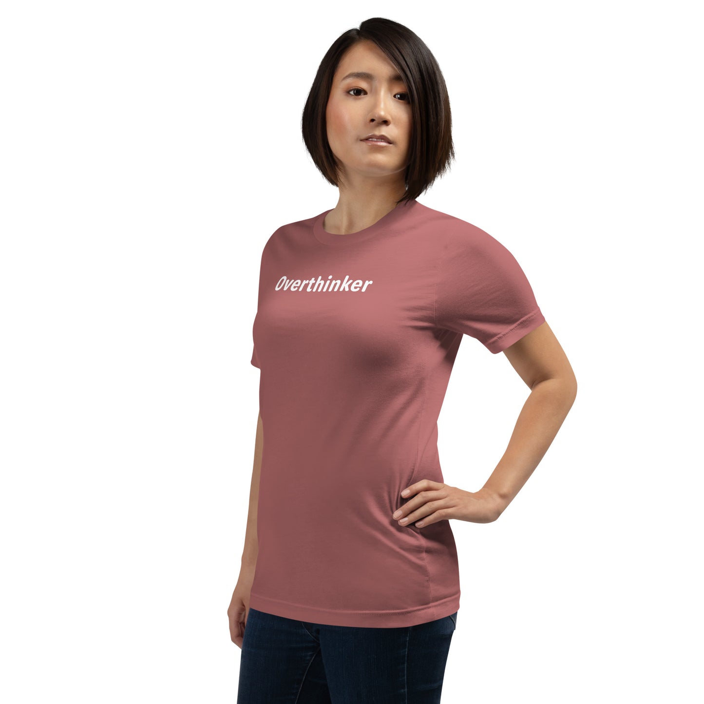 Overthinker - White Text - Womens T-Shirt