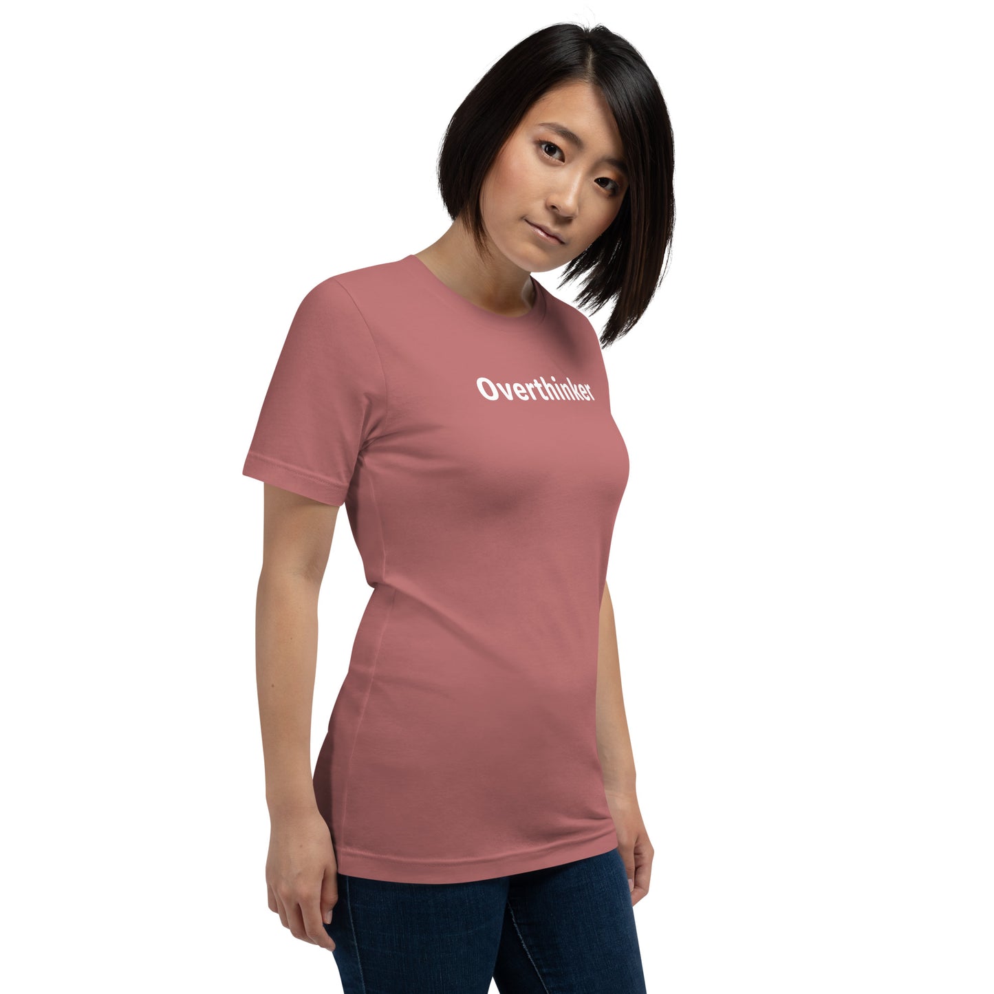 Overthinker - White Text - Womens T-Shirt