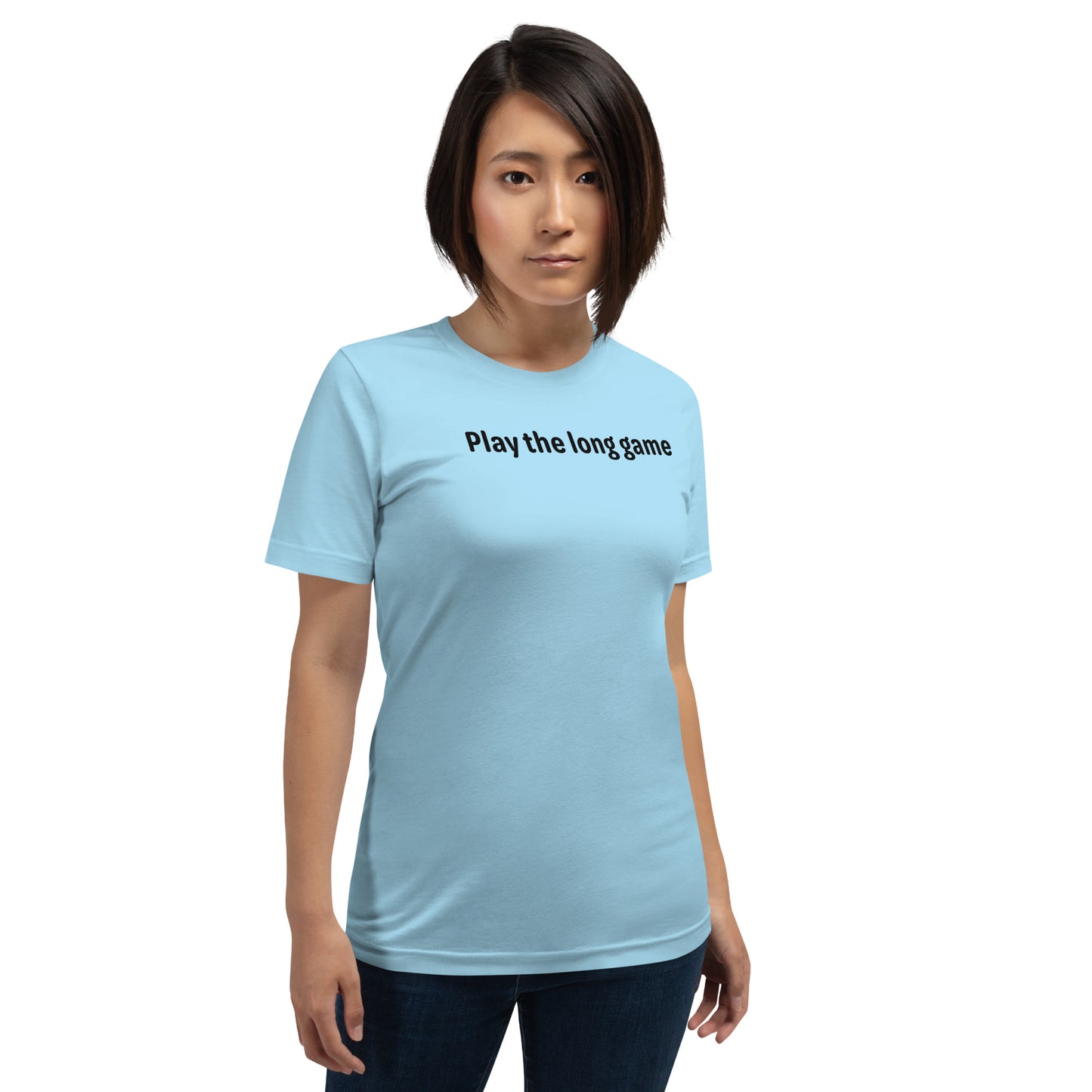 Play the long game - Black Text - Womens T-Shirt