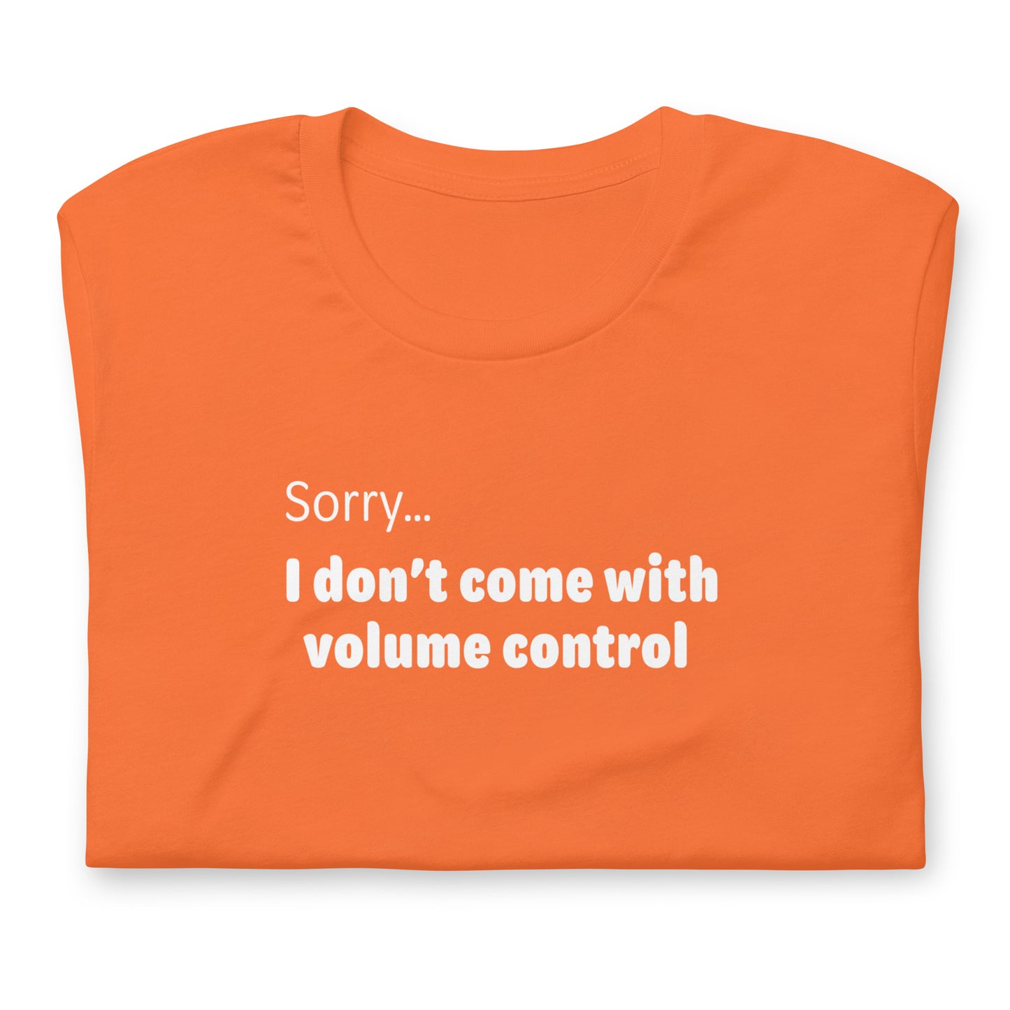 Volume control - White Text - Womens T-Shirt