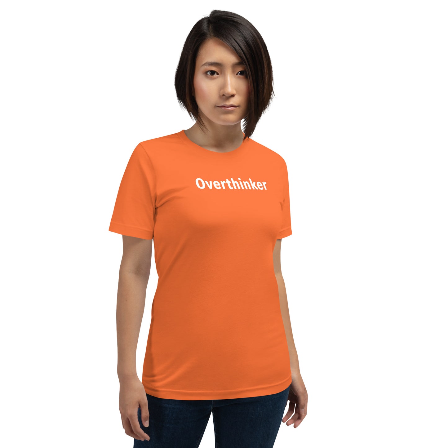 Overthinker - White Text - Womens T-Shirt