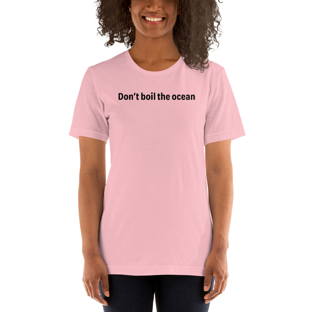 Don't boil the ocean - Black Text - Womens T-Shirt