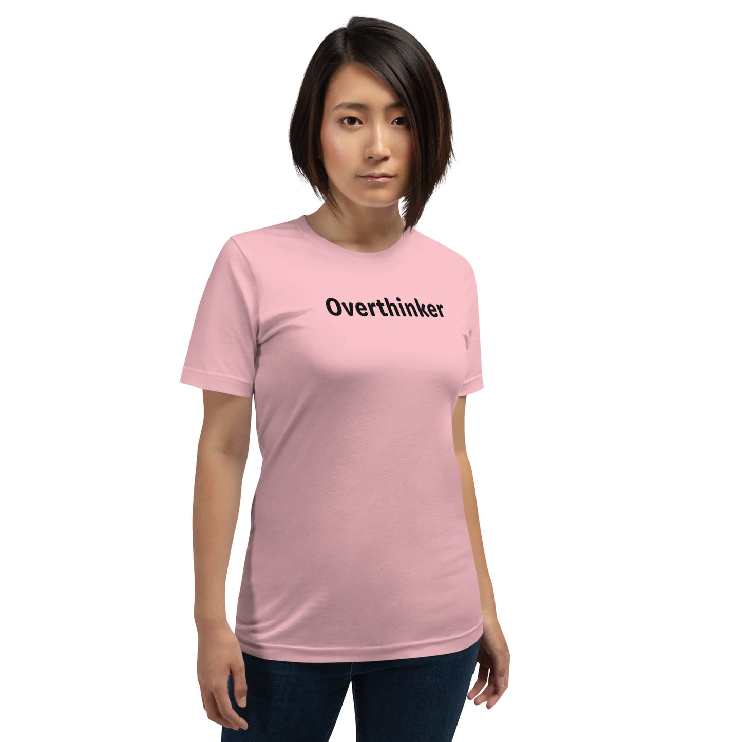 Overthinker - Black Text - Womens T-Shirt