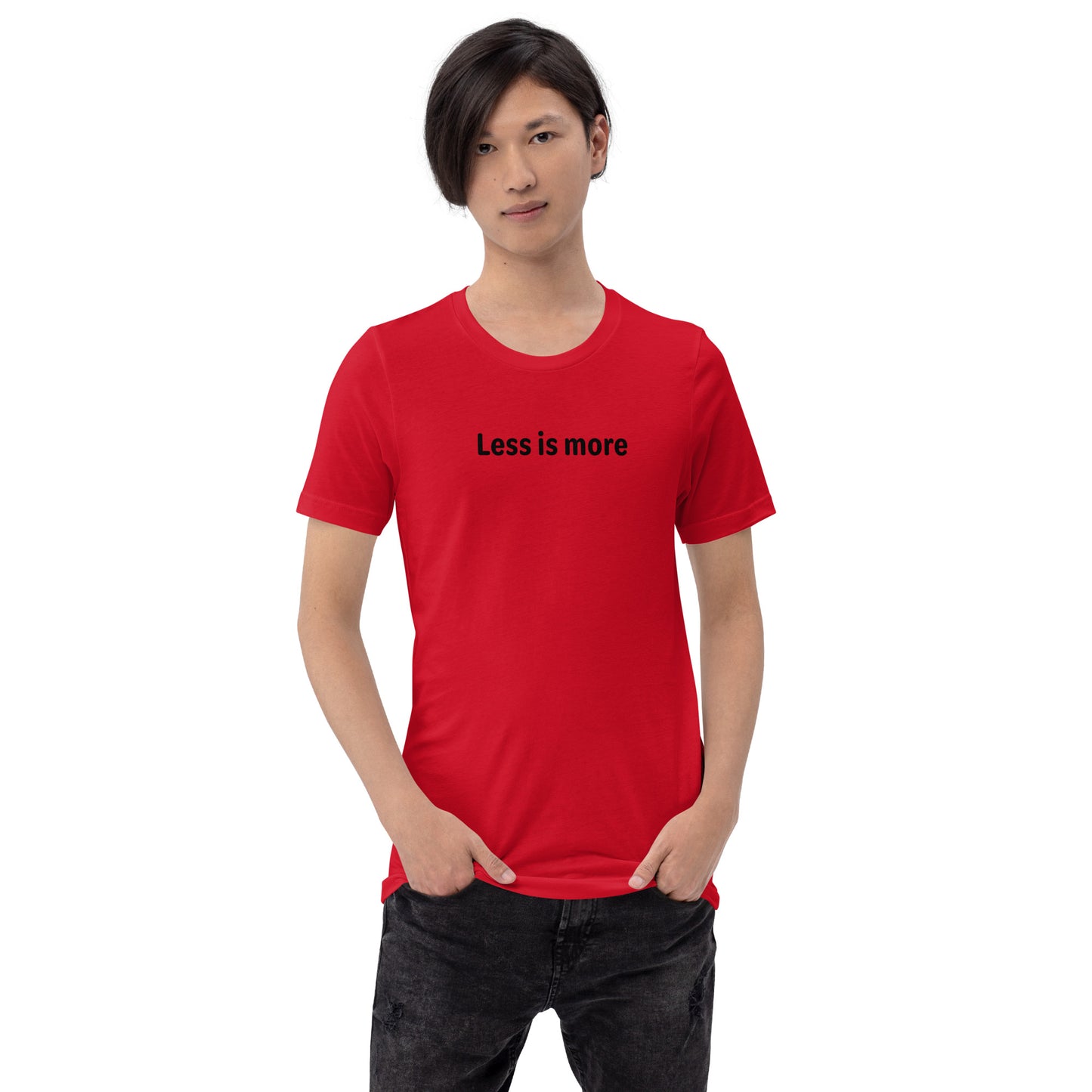 Less is more - Black Text - Mens T-Shirt