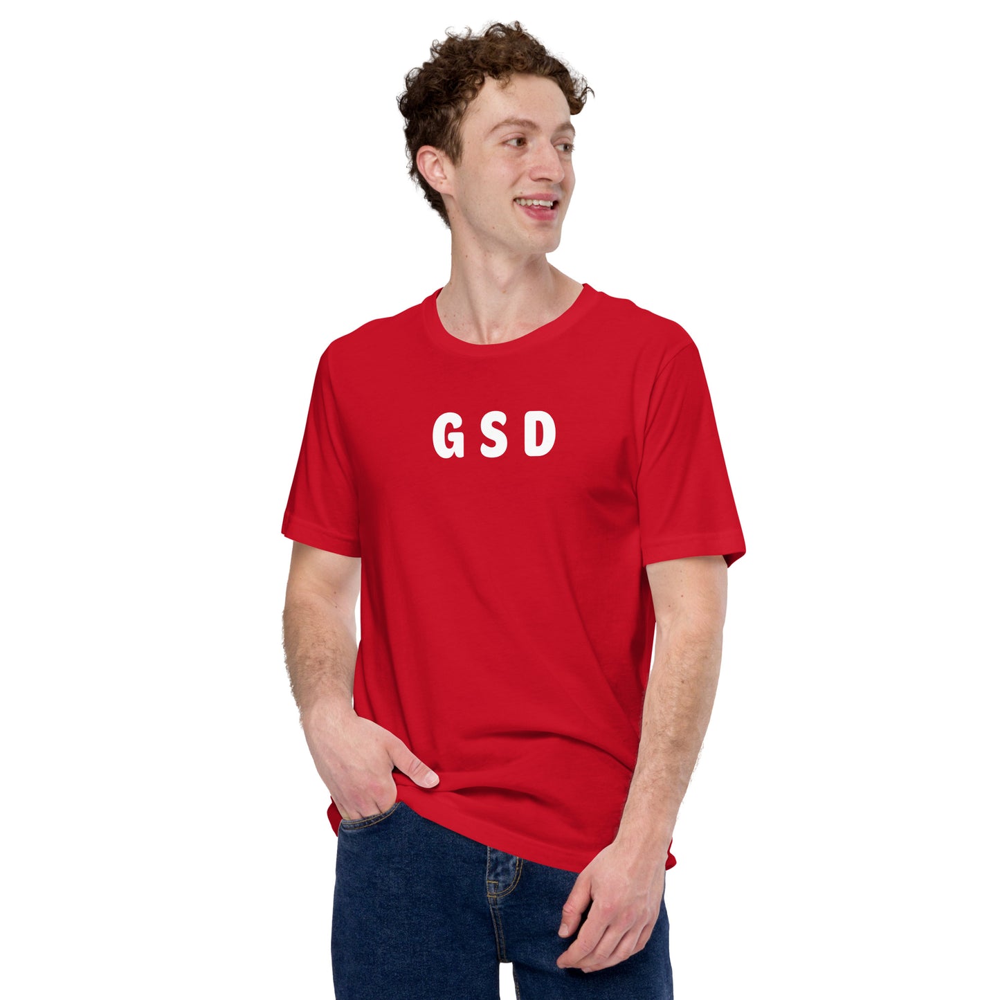 GSD - White Text - Mens T-shirt