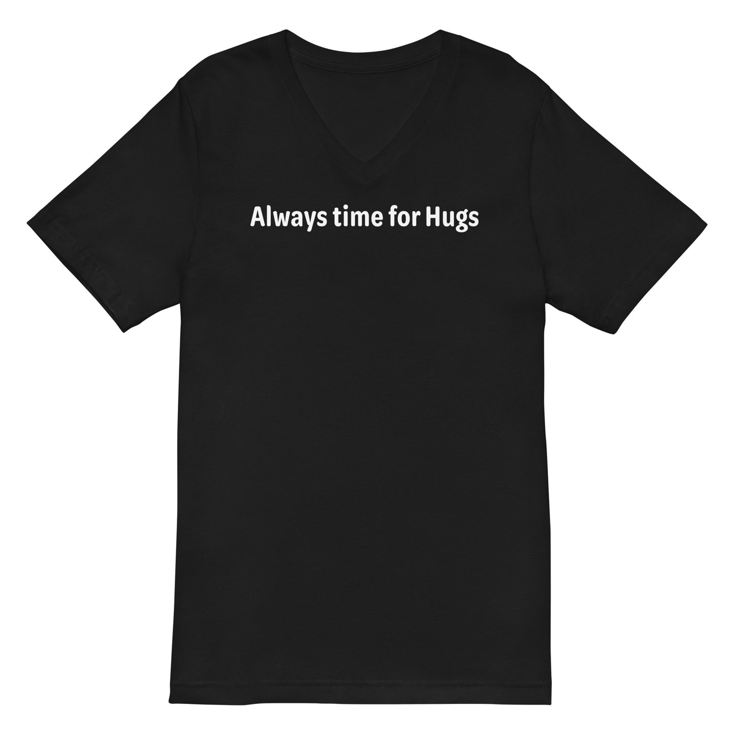 Always time for Hugs - White Text - Mens V-Neck T-Shirt