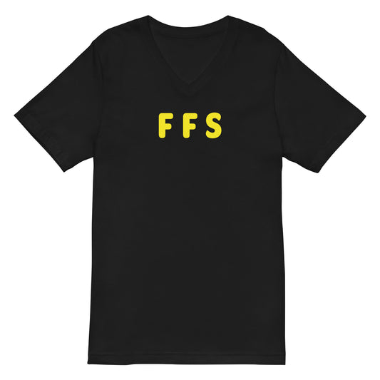 FFS - Yellow Text - Mens V-Neck T-Shirt