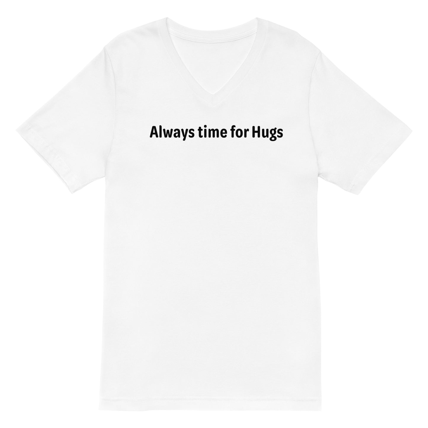 Always time for Hugs - Black Text - Mens V-Neck T-Shirt