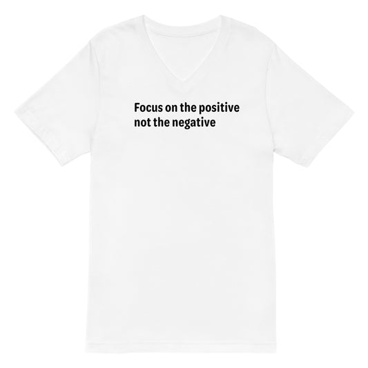 Positive Focus - Black Text - Mens V-Neck T-Shirt